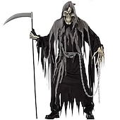levne Duchové a Sklizňové-Duch Ghostface Cosplay kostým plášť s kapucí Dospělé Pánské cosplay Výkon Párty předvečer Všech svatých Karneval Plesová maškaráda Jednoduchý karnevalový kostým