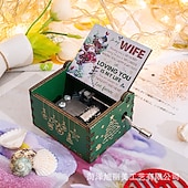 preiswerte Event &amp; Party Supplies-entzückende, antik geschnitzte, handgekurbelte Spieluhr aus Holz – perfektes Weihnachtsgeschenk für Kinder, Mama, Papa, Freunde und mehr!
