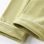 abordables Pyjamas-Ensembles de pyjama Fille Enfants Printemps Automne Actif manche longue SY01-pyjama rose clair Jaune Vert Claire Couleur unie Bouton Intérieur 7-13 ans