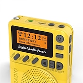 cheap Radios and Clocks-Mini Pocket DAB Digital Radio FM Digital Demodulator Portable MP3 Player with 1.44 Inch LCD Screen Built-in Rechargerable Battery