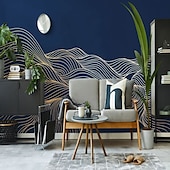 voordelige Behang-cool wallpapers 3d abstracte muurschildering behang muurschildering muurstickers bladeren abstracte schets foto geschikt voor hotel woonkamer slaapkamer art deco
