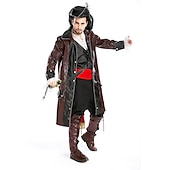 levne Pánské kostýmy-Pirates of the Caribbean Pirát Karnevalový kostým Cosplay kostým Kostým na Večírek Maškarní Dospělé Pánské Úbory cosplay Výkon Párty předvečer Všech svatých Plesová maškaráda Jednoduchý karnevalov