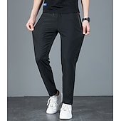 economico pantaloni casual-Per uomo Pantaloni Pantaloni casual Pantaloni elasticizzati A cordoncino Vita elastica Tasca con cerniera Tinta unica Asciugatura rapida Giornaliero Abbigliamento di strada Classico Casuale / sportivo