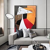 preiswerte Abstrakte Gemälde-Handgemaltes Picasso-Ölgemälde, Picasso-Gemälde, abstraktes figuratives Wandkunstbild, handgefertigtes Gemälde, Kunstwerk für Heimdekoration, Wohnzimmer, Schlafzimmer, gerollte Leinwand, ohne Rahmen