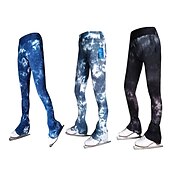 billige Figur skating bukser og leggings-Bukser til kunstløp Dame Jente Skøyteløp Bunner Svart Blå Grå Elastisk Trening Konkurranse Skøyteklær Hold Varm Skøyting Kunstløp
