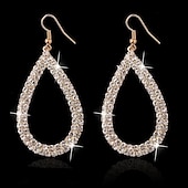 cheap Earrings-Women&#039;s Drop Earrings Fine Jewelry Classic Precious Stylish Simple Earrings Jewelry Silver / Gold For Wedding Party 1 Pair