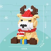 economico i migliori regali di natale-celebrità di internet natale piccoli blocchi di particelle per bambini e bambine piccolo regalo combinazione puzzle giocattolo compatibile decorazioni per regali di natale