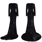 abordables Déguisements pour femmes-Rétro Vintage Punk &amp; Gothique Steampunk Robe Robes de sirène Grande taille Normal Sorcière Morticia Addams Déguisement Femmes Fille Fantaisie Nuit de Walpurgis Halloween Carnaval Mascarade Fête
