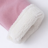 billiga Flickors trenchcoats-Barn Flickor Vinterkappa Sherpajacka Vinterjacka för barn Mode Knappar Prestanda Bomull Täcka Ytterkläder 4-12 år Vår Rodnande Rosa Blå