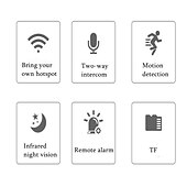 economico Videocamere di sorveglianza domestica per interni-visione notturna senza fili wifi a infrarossi sicurezza domestica monitoraggio della rete supporto rilevamento allarme mobile visualizzazione in tempo reale