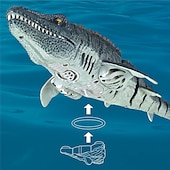 cheap RC Vehicles-New Remote Control Mosasaur 2.4g Wireless Remote Control Simulation Model Toy Water Spray Boy Children Swimming Pool Water Toy