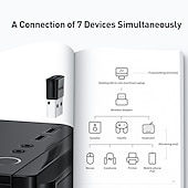 cheap Computer Peripherals-Baseus USB Bluetooth Adapter Dongle Adaptador Bluetooth 5.1 for PC Laptop Wireless Speaker Audio Receiver USB Transmitter