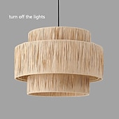 abordables Éclairages pour îlot-100 cm conception avec îlot Suspension Rotin Traditionnel / Classique Rustique 110-120V 220-240V