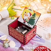 preiswerte Event &amp; Party Supplies-entzückende, antik geschnitzte, handgekurbelte Spieluhr aus Holz – perfektes Weihnachtsgeschenk für Kinder, Mama, Papa, Freunde und mehr!