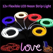 billiga LED-neonlampor-3M Led Neon Band Utomhus Ljus 12V Vattentålig För Hem Vardagsrum Kök Trädgård CourtyardDekorations Belysning Lampa