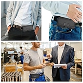 baratos saco de telefone universal-Bolsa de transporte horizontal com clipe para cinto de telefone de tecido de nylon de 4,7 a 6,8 polegadas com slot para cartão