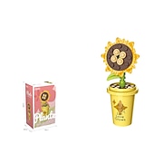 cheap Building Toys-Meat building block flower blind box simulation flower potted tabletop decoration assembly boutique toy gift prize
