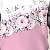 cheap Girl&#039;s 3D Cartoon-Easter Girls&#039; 3D Floral Set Sweatshirt &amp; Flare Pants Set Long Sleeve 3D Print Fall Winter Active Fashion Daily Kids 3-12 Years Crew Neck Outdoor Vacation Date Regular Fit
