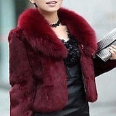 voordelige Bontstola&#039;s-Bolero Bruids Wraps Jasje / jack Elegant Lange mouw Imitatiebont Bruiloftsomslagen Met Pure Kleur Voor Bruiloft Herfst