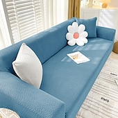 baratos Cobertura de Sofa-capa de almofada de assento de sofá elástico bordô sofá poltrona sofá sofá sofá assento cinza liso sólido macio durável lavável