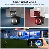 economico Videocamere di sorveglianza per esterni-telecamera wifi visione notturna esterna doppio schermo rilevamento umano 3mp protezione di sicurezza telecamera ip di sorveglianza cctv