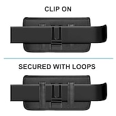 baratos saco de telefone universal-Bolsa de transporte horizontal com clipe para cinto de telefone de tecido de nylon de 4,7 a 6,8 polegadas com slot para cartão