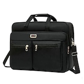 cheap Men&#039;s Bags-Men&#039;s Business Laptop Bag with Shoulder Strap, Water-Resistant Work Briefcase with Multiple Zipper Pockets for Office and Travel