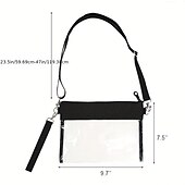 economico borsa per telefono universale-borsa a tracolla in pvc trasparente, pochette alla moda approvata dallo stadio, borse impermeabili con cinturino