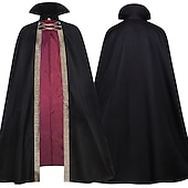 ieftine Cloae și pelerine-Retro / vintage Medieval Pelerină Manta Vampiri Mată Costume de fancy Bărbați Fantezie Regal Halloween Carnaval Mascaradă Carnaval Performanță Halloween Adulți Manta Pălărie Vară Toamnă