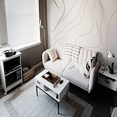 voordelige Behang-cool wallpapers 3d abstracte muurschildering behang muurschildering muurstickers bladeren abstracte schets foto geschikt voor hotel woonkamer slaapkamer art deco