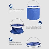 economico Organizer e portaoggetti per auto-Starfire 9/11l secchio pieghevole portatile multifunzionale con borsa per autolavaggio esterno zaino da pesca campeggio escursionismo strumento di pulizia