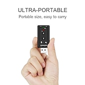 Недорогие USB-концентраторы-Высококачественный мини-USB 2,0 микрофон 7,1 звуковая дорожка динамик аудио гарнитура микрофон 3,5 мм разъем преобразователь 3D аудио звуковая карта адаптер для ноутбука