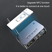 levne Bluetooth sady do auta / handsfree-m9 pro bluetooth 5.1 audio přijímač vysílač 3,5mm aux bezdrátový hudební adaptér u disková/tf karta FM rádio přehrávač dac převodník