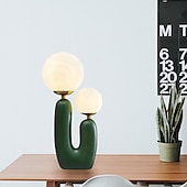 preiswerte Nachttischlampe-Schreibtischlampe modern G9 2-Kopf-Licht Zuhause nordisch dekorative Tischbeleuchtung Arbeitszimmer 110–240 V