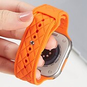 cheap Apple Watch Bands-Sport Band Compatible with Apple Watch band 38mm 40mm 41mm 42mm 44mm 45mm 49mm Elastic Rugged Adjustable Silicone Strap Replacement Wristband for iwatch Ultra 2 Series 9 8 7 SE 6 5 4 3 2 1