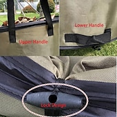 abordables Vêtements de plein air-Sac de jardinage pliable de 30 gallons, poubelle de camping, poubelle escamotable/poubelle de recyclage, poubelle de voiture, sac poubelle réutilisable pour l&#039;extérieur, jardin, cour, poubelle de recyclage pliable pour camping