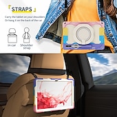 billiga Fodral till Samsung-surfplattor-Tablett Skal fodral Till Samsung Galaxy Tab S9 11 inch S8 Ultra 14.6&#039;&#039; S8 Plus 12.4&#039;&#039; S8 S7 Plus FE S7 11&#039;&#039; A 8.0&quot; A8 A7 Lite Bärbar Handtag Pennhållare Rustning PC Silikon