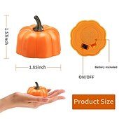 olcso Halloween beltéri-12db mini sütőtök gyertya lángmentes gyertya lámpák hálaadás sütőtök tealámpák led tea lámpák sütőtök gyertyák elemes őszi halloween hálaadás lakberendezési dekoráció
