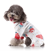 billige Pyjamas-Hunder Katter Pyjamas søt stil Fritid Vinter Vanntett Pustende Myk Vaskbar Bekvem Fritid / hverdag Hundeklær for Bichon Frisé Pommeran ungt kjæledyr Sommerfugl Small