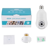 cheap Indoor IP Network Cameras-1080P HD Wireless WiFi Bulb Camera 2MP Light Socket IP Camera for Home Security Recording Indoor&amp;Outdoor Two Way Audio PTZ Camera Baby Monitor with Night Vision Motion Tracking Auto Tracking