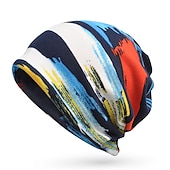 levne Čepice s čepicí-Unisex Čepice Beanie Pletená čepice Vodní modrá Kávová Polyester Tisk Cestování Venkovní Dovolená Vzor Větruvzdorné Teplý