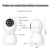 economico Videocamere di sorveglianza domestica per interni-visione notturna senza fili wifi a infrarossi sicurezza domestica monitoraggio della rete supporto rilevamento allarme mobile visualizzazione in tempo reale