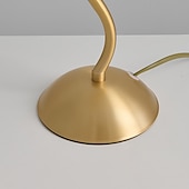 economico lampada da comodino-lampade da tavolo, paralume in tessuto plissettato, lampada da scrivania a led, lampade da comodino retrò a forma di ombrello, luce notturna dimmerabile a 3 vie con base in metallo, per camera da