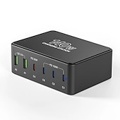 رخيصةأون محاور USB-أوسب 3.0 نوع C المحاور 6 الموانئ 6 في 1 دعم وظيفة توصيل الطاقة أوسب هاب مع RJ45 12V / 3A DC 5 فولت / 3 أمبير 20 فولت / 5 أمبير توصيل الطاقة من أجل لابتوب تابليت هاتف ذكي