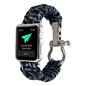 baratos Pulseiras de Apple Watch-1 pacote Corda trançada artesanal Compatível com Pulseira Apple Watch 38mm 40mm 41mm 42mm 44mm 45mm 49mm Entrançado Elástico Ajustável Tecido pulseira de substituição para iwatch Ultra 2 Series 9 8 7