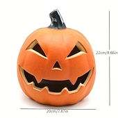 olcso Halloween szabadtéren-halloween dekorációk világító sütőtök dísz, jack o lámpás parti kellék halloween őszi kültéri kertben, halloween dekoráció 1db