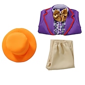 cheap Boys&#039; Costumes-Charlie and the Chocolate Factory Charlie Willy Wonka Cosplay Costume Halloween Group Family Costumes Kid&#039;s Boys Cosplay Halloween Halloween Carnival Masquerade Easy Carnival Costume