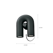 economico Lampade LED da parete-Lightinthebox Cirkus Lampada da parete decorativa per interni Elegante stile nordico in ferro e ABS Lampada da parete moderna a forma di U Doppia sorgente luminosa Luce a 3 colori per corridoio