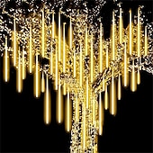 levne Plug String světla-vánoční osvětlení venkovní meteorický déšť světla padající hvězda světla 30cm/50cm/80cm 8 trubic led rampouch sněhová světla dešťová kapka světla na vánoční stromeček halloween dovolená party dekorace