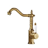 abordables Classiques-Robinet lavabo - Classique Plaqué Set de centre Mitigeur un trouBath Taps